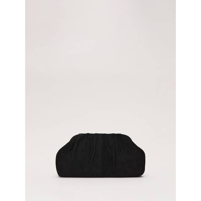 Phase Eight Suede Clutch Bag, Black