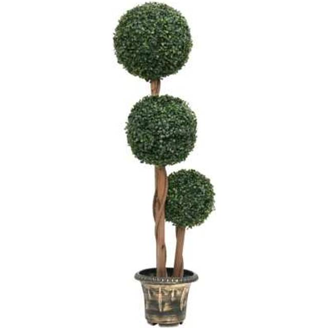 SHEIN Ball Shaped Artificial Boxwood Plant In Pot 119 Cm Green Home Decor