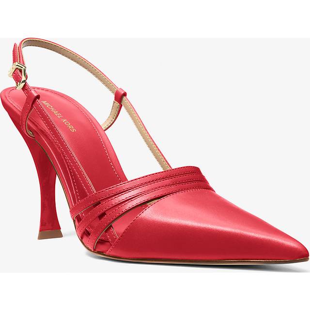 MK Haisley Leather Slingback Pump - Red - Michael Kors - UK 6