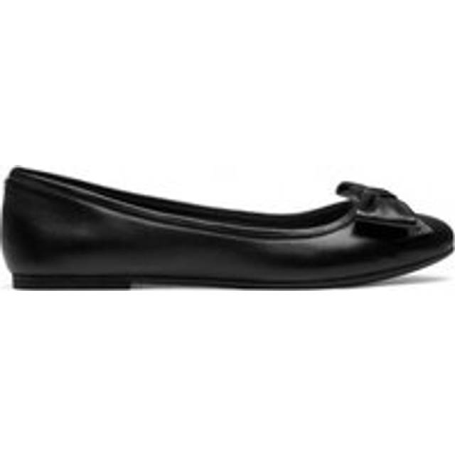 Slip On Ballet Flats Bow Pumps Dolly Shoes - Black - 8