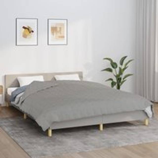 Weighted Blanket Grey 220x235 cm King 11 kg Fabric - One Size
