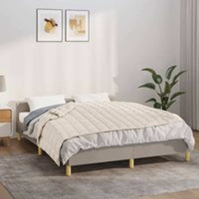 Weighted Blanket Light Cream 140x200 cm Single 10 kg Fabric - One Size