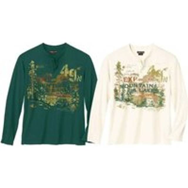 Henley T-Shirt Pack of 2 - Green - XXL