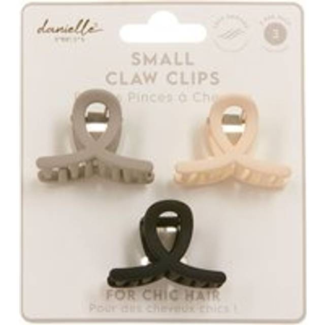 Danielle Creations Small Claw Hair Clips Set of 3 - Black