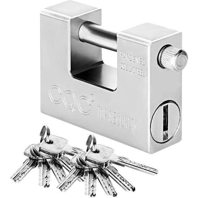 TEMU Padlock Container Padlock With 10 Keys Heavy Duty Padlock Industrial Rectangular Padlock For Container Garage Warehouse