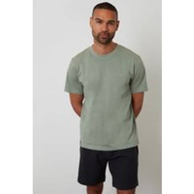 Cotton Blend Textured Short Pyjama Set - Green - M