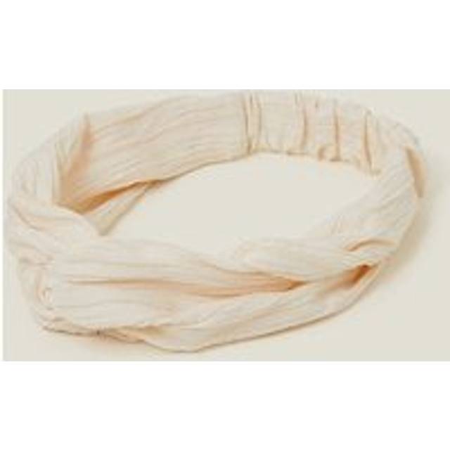 Cream Textured Knot Bando Headband - Accessorize - One Size