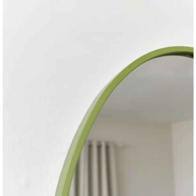 Melody Maison - Green Oval Metal Framed Mirror 50cm x 70cm