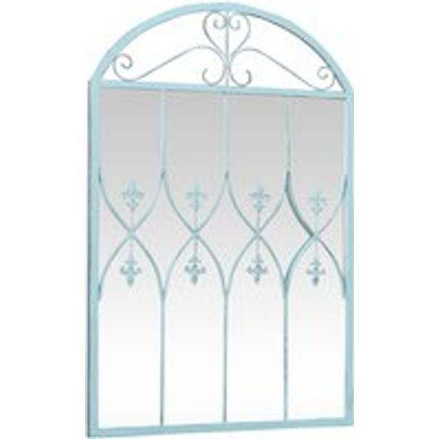 Ornate Sage Green Garden Wall Mounted Mirror 60cm x 92cm