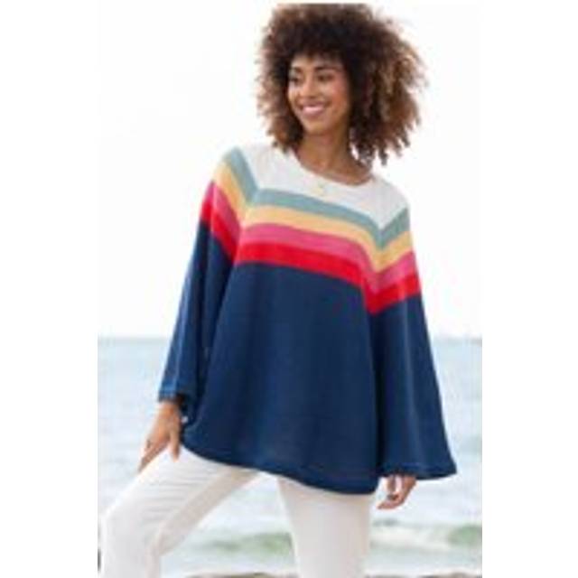 Poole Organic Cotton Knit Poncho - Multi - One Size