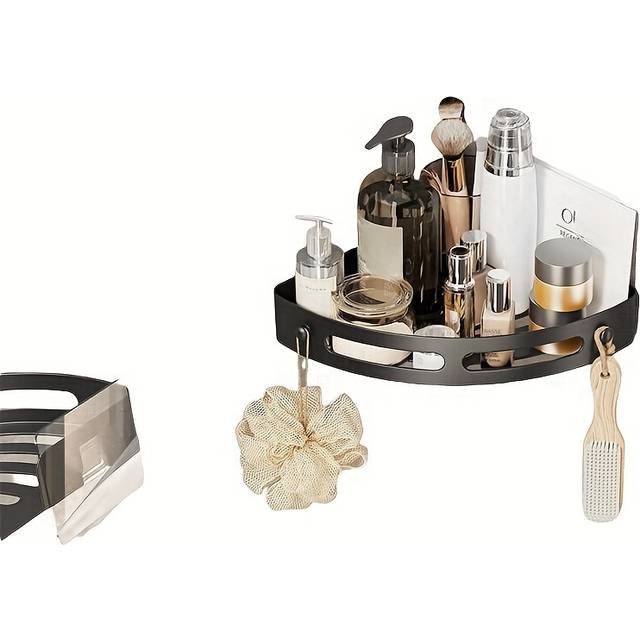 TEMU Rv Bathroom -saving Triangle Corner Rack - Durable Wall-mounted Shampoo, Shower Gel, Storage Holder - , Non-slip Design