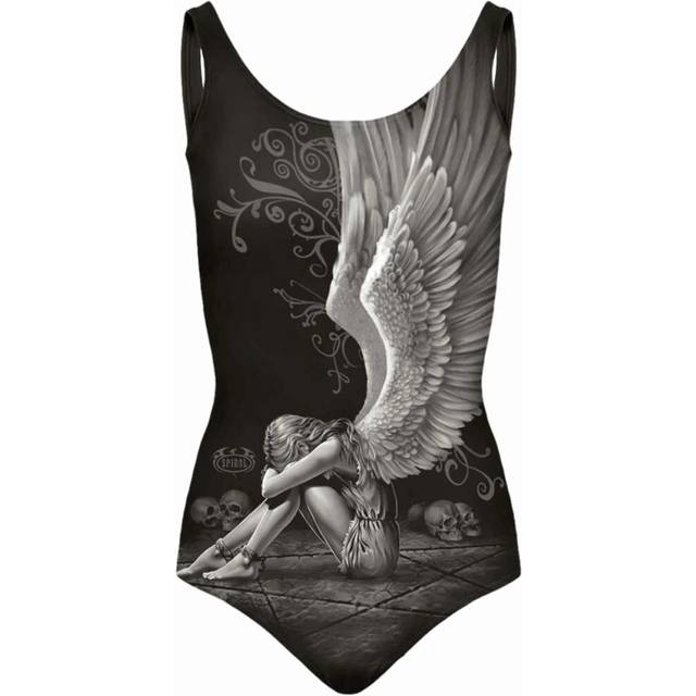 (S, Black) Spiral Direct Womens/Ladies Enslaved Angel One Piece Swimsuit