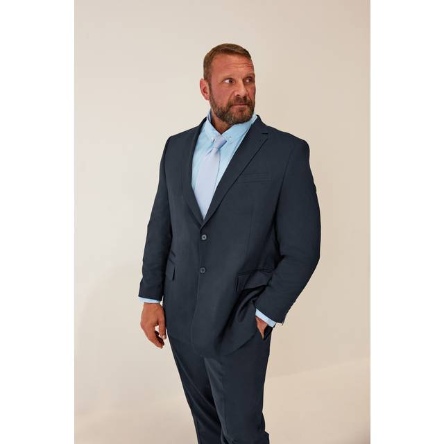 Size Ular 52 Mens Badrhino Tailoring Big & Tall Navy Blue Plain Suit Jacket Big & Tall - Regular 52