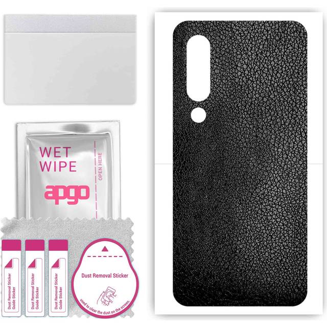 apgo Protective Skin Sticker for the back compatible with Meizu 16Xs, Wrap Film, Foil, Vinyl - Pattern Matte Black