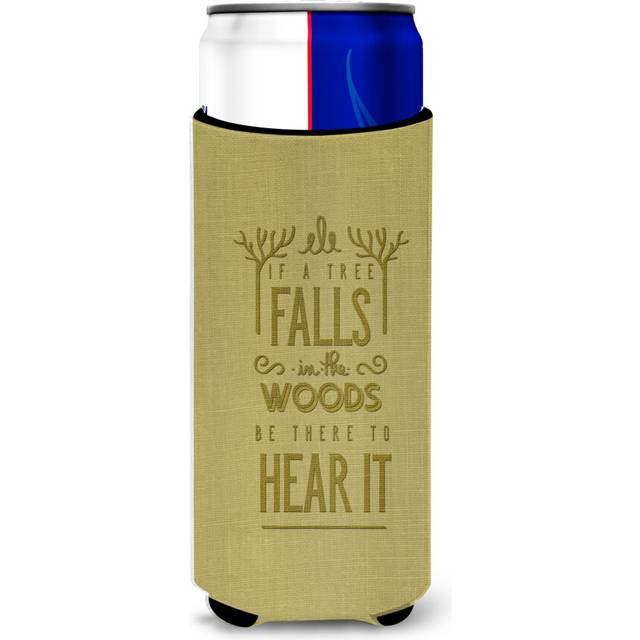 Caroline's Treasures Be There To Hear The Tree Fall Michelob Ultra Hugger For Slim Cans  Multicolor