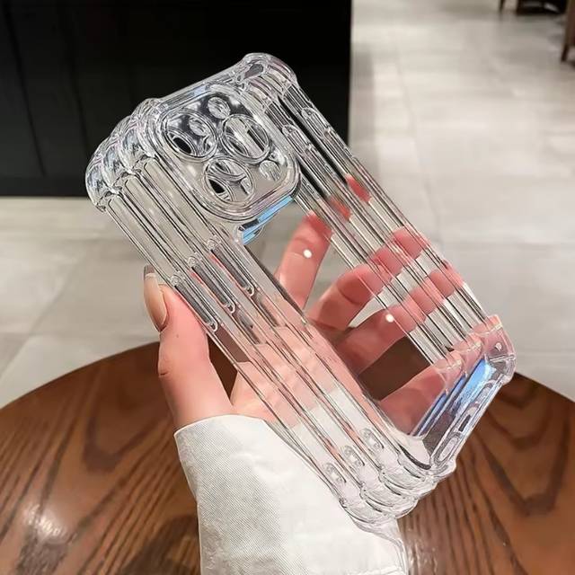 TEMU Set Of 3 Shock-resistant Tpu Clear Cases For Iphone Models 16, 15, 14, 13, 12, 11 Pro Max, X, Xr, Xs Max, 7, 8 Plus With A Transparent Back