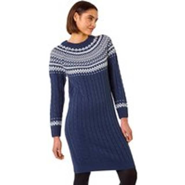 Nordic Knitted Dress - Navy - 20