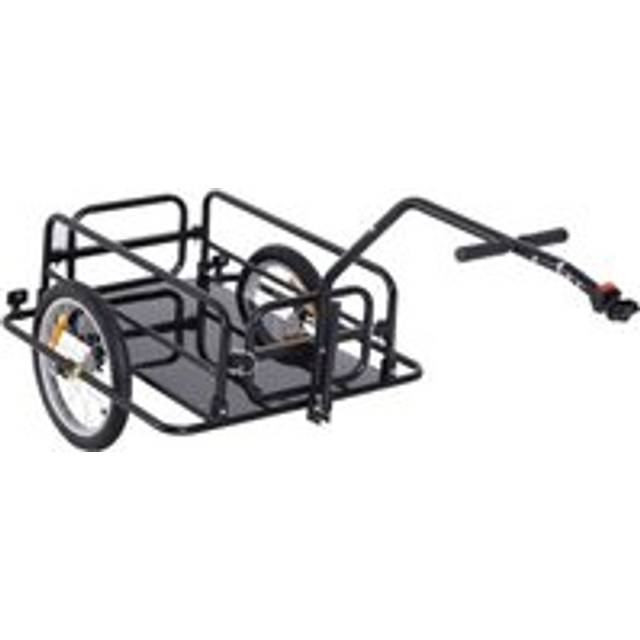 Folding Bicycle Cargo Storage Trolley Cart and Luggage Trailer with Hitch Black - Alpine Spirit | TJ Hughes