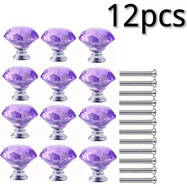 TEMU 4/6/12pcs Of 30mm Glass Cabinet Handles, Suitable For Wardrobe Doors, Drawer Pulls, Kitchen Cabinets, And Cupboard Handles, Complete With Screws And Hardware.