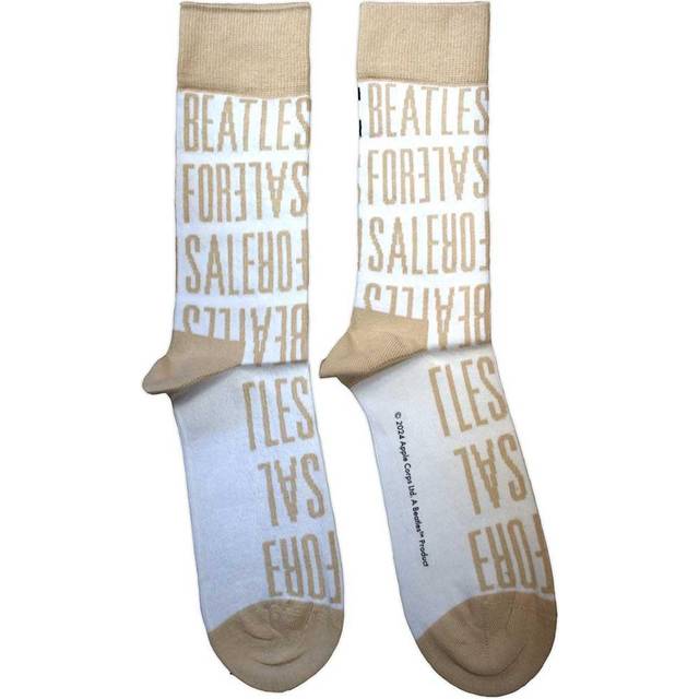 The Beatles Unisex Adult For Sale Text Repeat Socks