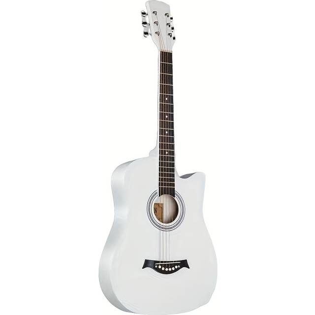 TEMU 38-inch Acoustic Guitar | Handcrafted Basswood Body | Abs Resin | & | Ideal For Music Enthusiasts & Festive Occasions, Music Enthusiast Gear | Sleek | Abs Resin