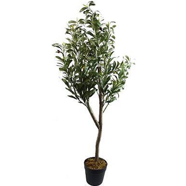 120cm Artificial Natural Look Olive Tree with Wooden Trunk