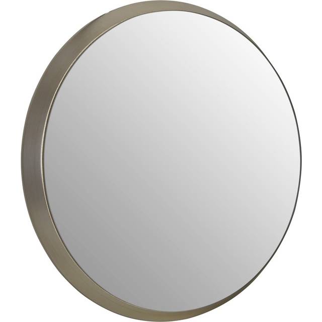 Premier Housewares - Wall Mirror Bathroom / Bedroom / Hallway Wall Mounted Small Silver Mirrors / Round Minimalistic Mirrors For Living Room 4 x 44 x