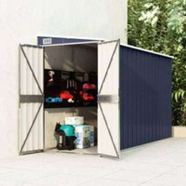 Wall-mounted Garden Shed Anthracite 118x288x178 cm Steel - Black - One Size