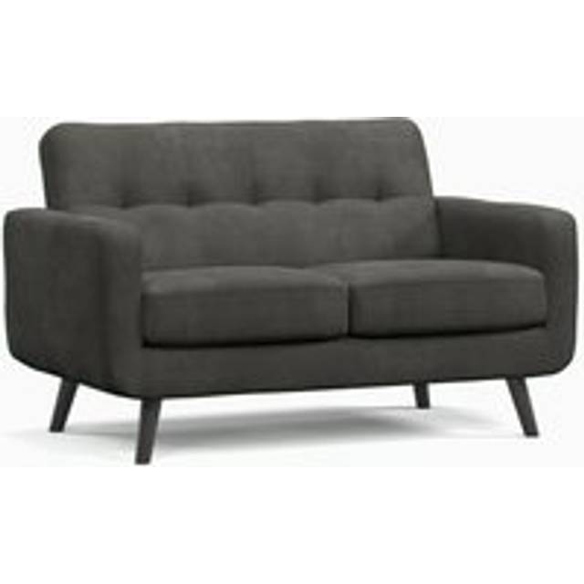 Kendal Fixed Back Graphite Boxed Arm 2 Seater Sofa - Grey - One Size