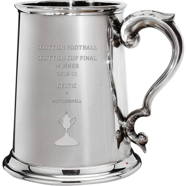 Glasgow CELTIC FC 2010-11 Scottish Cup Final Winner 1 Pint Pewter Tankard Beer Mug Football Fan Trophies Memorabilia Mens Birthday Personalised Gifts