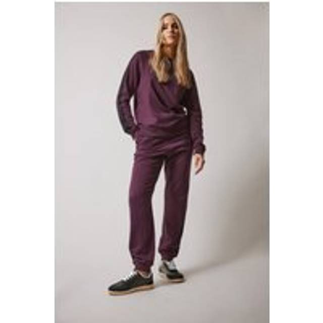 Lts Tall Burgundy Red Side Stripe Cuffed Joggers Ex Long > 20 Lts | Tall Women's Joggers - Ex Long 20