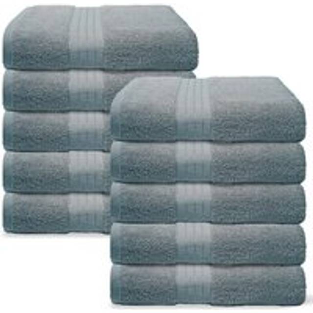 10 Pack of 100% Cotton Bath Sheet Bathroom Towel - Blue