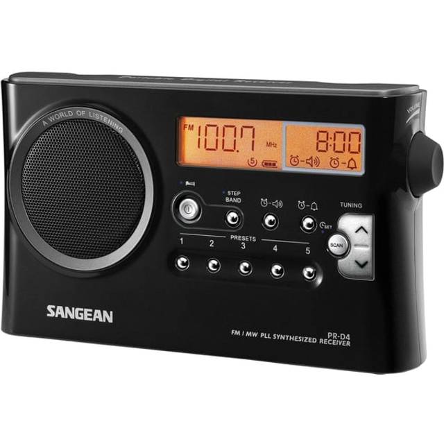 Sangean PR-D4 FM-radio med digital tuner Svart