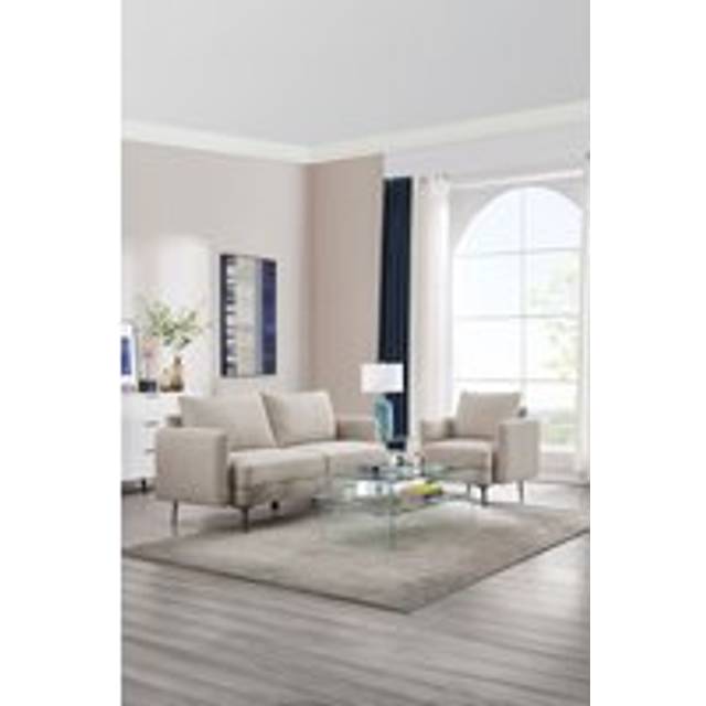 More4Homes Sofia Modern Scandi Style Fabric Living Room 1+3 Seater Sofa Set Beige