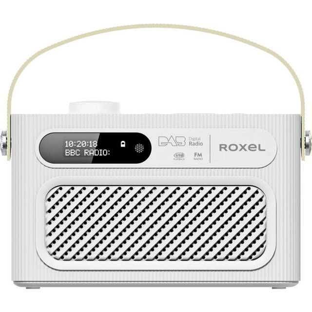 Roxel RDR-40 Stereo DAB/DAB+ Digital and FM Radio Portable Wireless Speaker with Dual Alarm Clock Function, USB & Micro SD MP3 Playback Function,