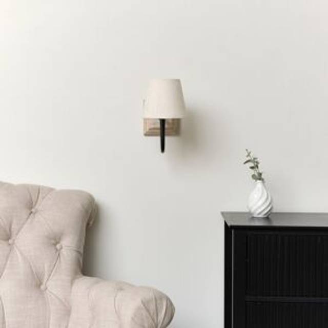 Beige Linen Cottage Wall Light Material: Home Decor & Accessories/Lighting
