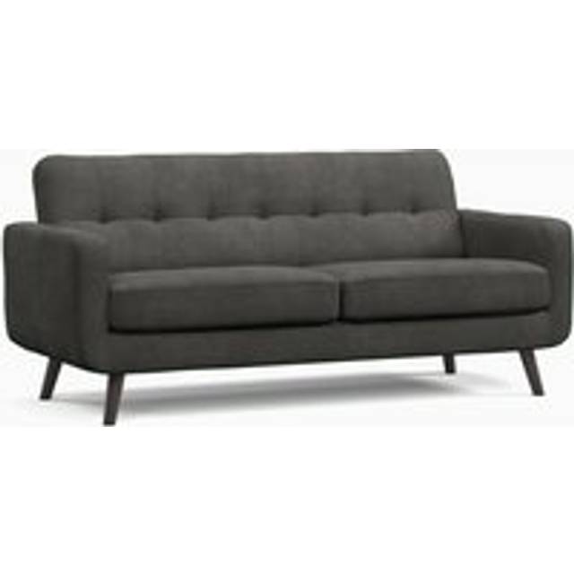 Kendal Fixed Back Antelope Boxed Arm 3 Seater Sofa - Grey - One Size