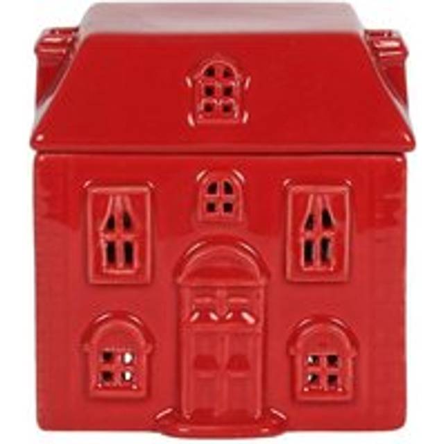 Something Different Ceramic House Oil Burner - Red - one size