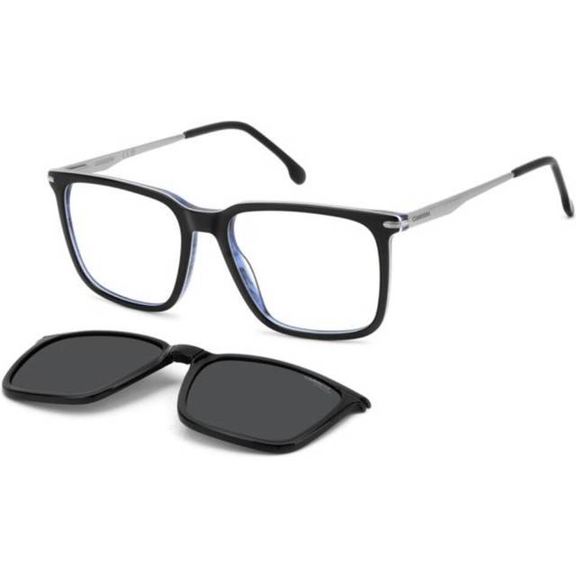 Carrera CA 357/C with Clip-On 9ZJ/M9 Men's Eyeglasses Black Size 54 (Frame Only) - Blue Light Block Available - Black On Blue Horn (54)