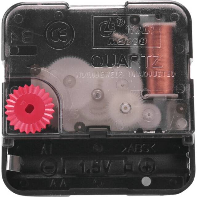 2Pcs Non-Ticking Quartz DIY Wall Clock Movement Mechanism Kit with 5 Different of Repair Parts Replacement