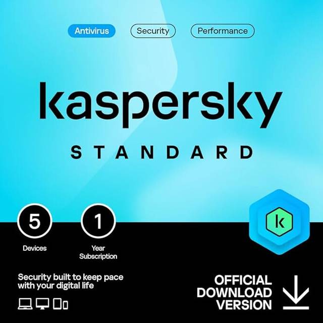 Kaspersky Standard UK Edition. 5-Device 1 year Base Download Pack