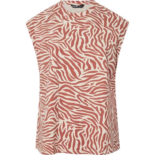 Yours Curve Orange Zebra Print Oversized Boxy Vest Top, Women's Curve & Plus Size, Yours - 30-32