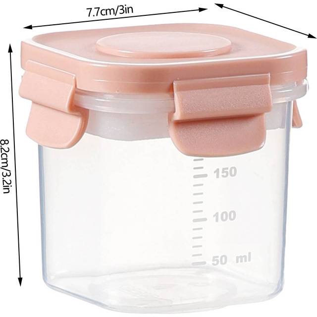 Infant Food Container Microwave Safe Airtight 200ml Portable Newborn Food Storage Box with Scales