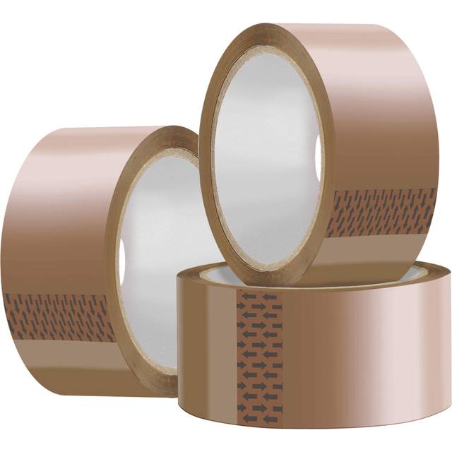 TEMU Brown Packing Tape Rolls - Heavy Duty Packaging Tape For Moving, Shipping, And Storage | 48mm X 66m
