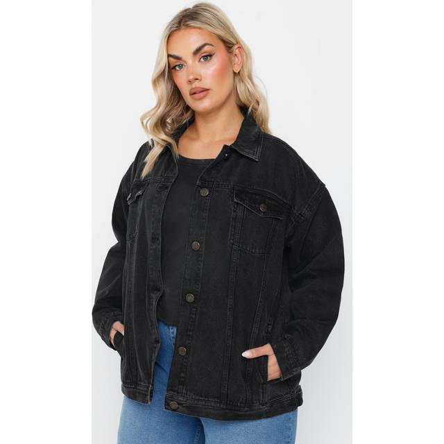 Yours Curve Black Oversized Jacket, Women's Curve & Plus Size, Yours - 20