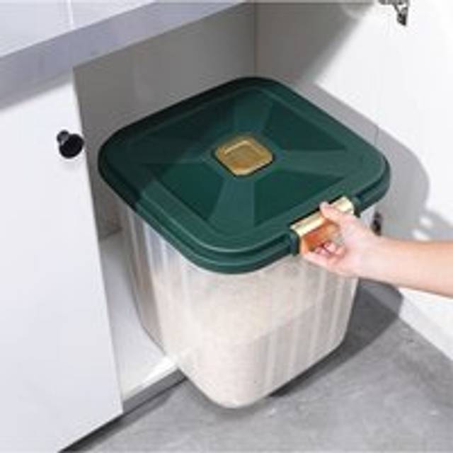 Living And Home 5Kg Dry Food Storage Container Rice Grains Sealed Bin Cereal Storage Box In Clear - Medium