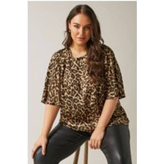 Angel Sleeve Blouse - Brown - 22-24