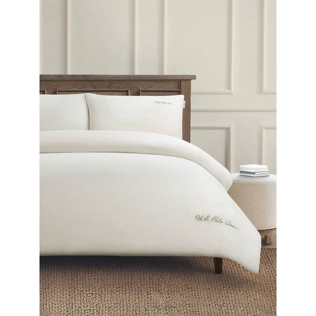 Pure Cotton Stripe Duvet Set - Natural - King
