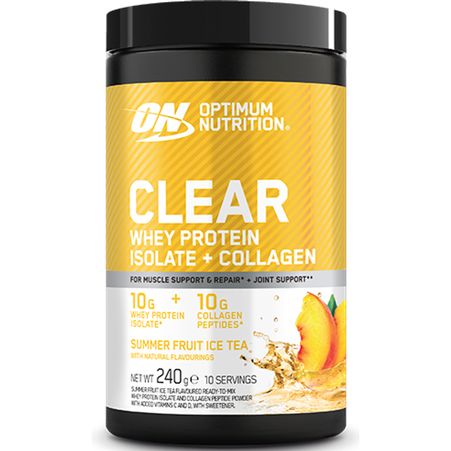 Optimum Nutrition Clear Whey Protein Isolate+Collagen Summer Fruit Ice Tea 240g