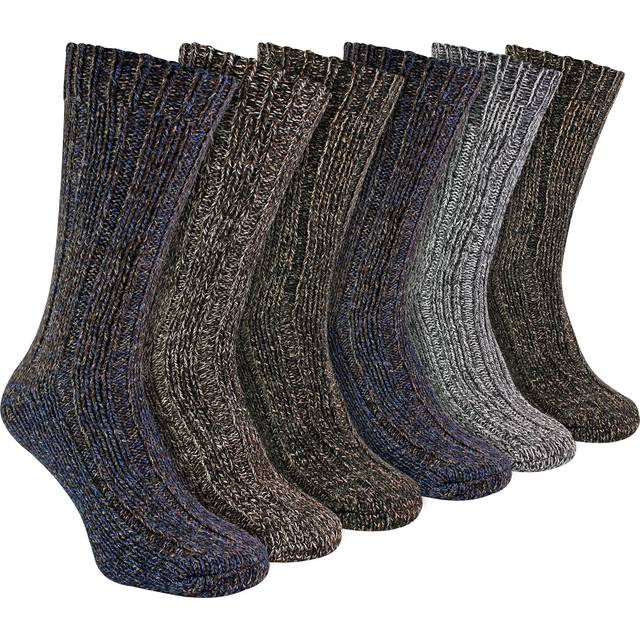 Sock Snob - Mens 6 Pack Ribbed Alpaca Boot Socks
